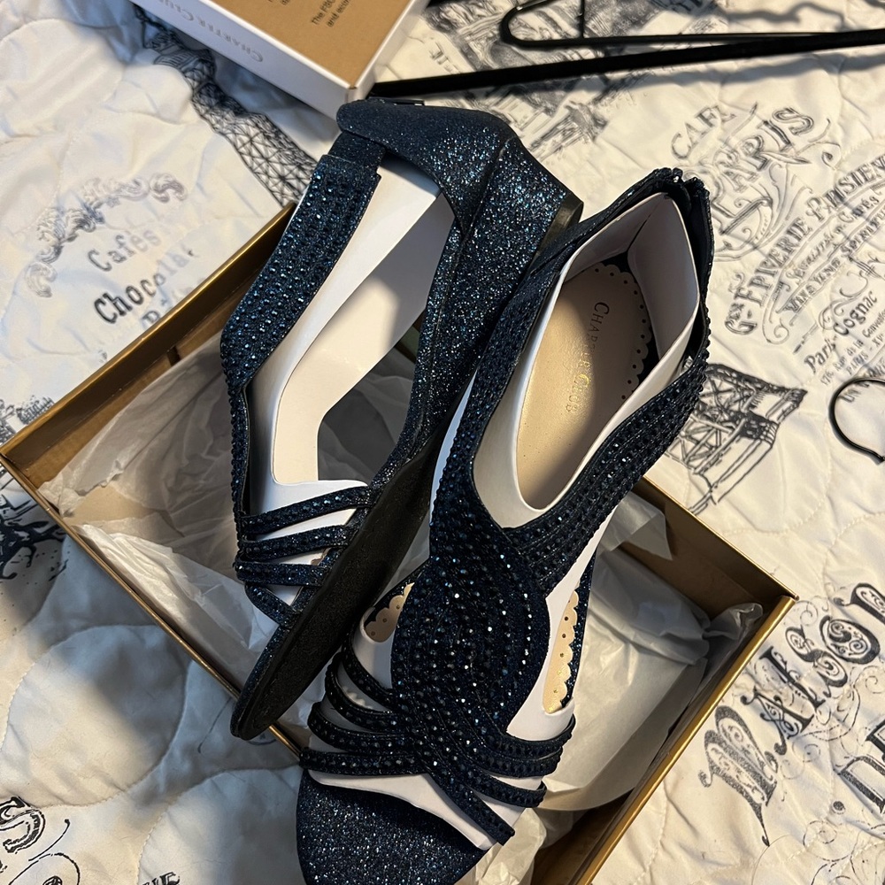 Elegant Navy Blue Women's Sandals
